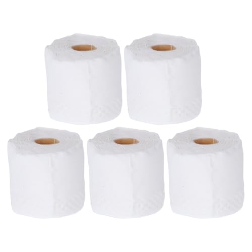 QUMIIRITY 5 Stück Miniatur Papierrolle für Puppenhaus Teiliges von Realistischen Toilettenpapier Dekorationen für Badezimmer Szenen im Miniaturformat QUMIIRITY 5 Stück Miniatur Papierrolle für Puppenhaus Teiliges von Realistischen Toilettenpapier Dekorationen für Badezimmer Szenen im Miniaturformat von QUMIIRITY