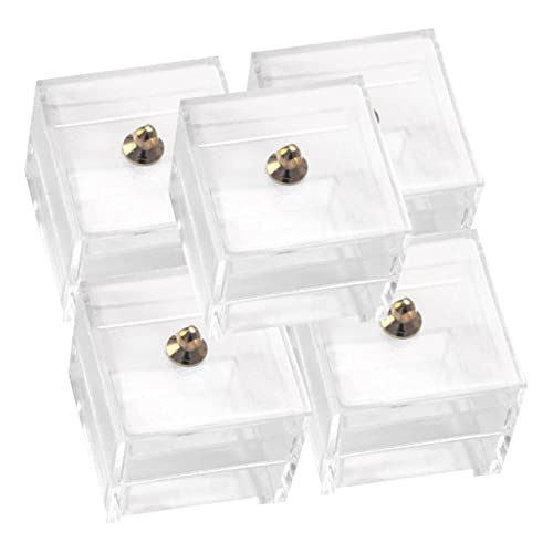 QUMIIRITY 5 Stück Teiliges Miniatur Aufbewahrungsbox für Puppenhaus Transparente Kunststoffboxen für Dekoration und Zubehör für Miniaturmöbel und Kreative Spielideen von QUMIIRITY