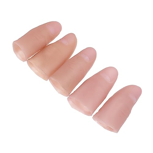 QUMIIRITY 5 Stück Teiliges Set Simulation Finger Cover Lustiges Fingertrickspielzeug Hautfarbe für Bühnenaufführungen und Streiche von QUMIIRITY