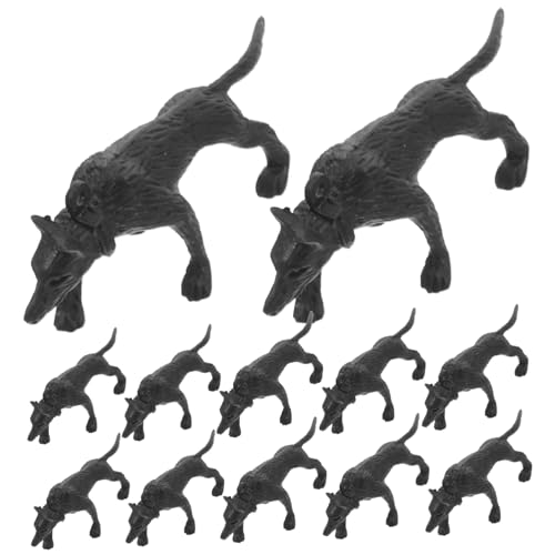QUMIIRITY 50 Stück Realistische Polizeihund Tierfiguren für Simulationstiere für Sandtischtherapie und Rollenspiele für Kreatives Spiel von QUMIIRITY