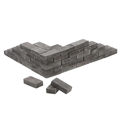 QUMIIRITY 50 Stück Ziegelmodell Modelliermasse Miniaturziegel Architekturmodellbau Mini-DIY-Steine DIY-Cottage-Villa-Simulation Figuren aus Simulationsziegeln Mini -Hausdekorationen Ton von QUMIIRITY