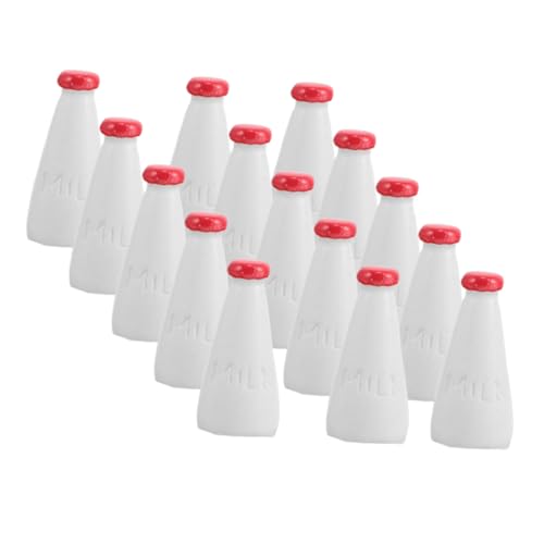 QUMIIRITY 50-teiliges Miniatur-puppenhauszubehör: 1/12 Miniatur-milchflaschen – Puppenhausdekoration – Mini-hausgetränk Für Winzige Szenengestaltung von QUMIIRITY