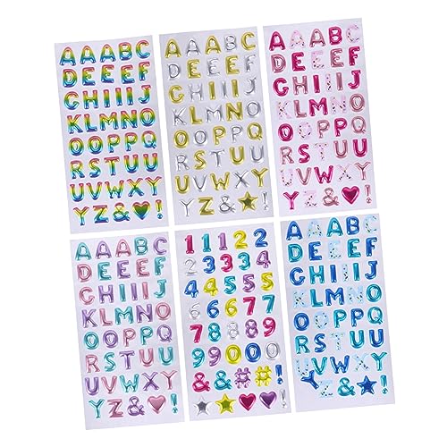 QUMIIRITY 6 Blätter Cartoon -Nummer Aufkleber Kinder DIY Aufkleber Buchstabenaufkleber QUMIIRITY 6 Blätter Cartoon -Nummer Aufkleber Kinder DIY Aufkleber Buchstabenaufkleber von QUMIIRITY
