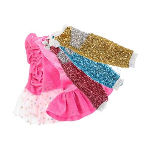 QUMIIRITY 6-teiliges Glitzer-Puppen-Partykleid Kleid Zubehör Elegante Pailletten-Prinzessinnen-kostüme Für Jungen Und Mädchen QUMIIRITY 6-teiliges Glitzer-Puppen-Partykleid Kleid Zubehör Elegante Pailletten-Prinzessinnen-kostüme Für Jungen Und Mädchen von QUMIIRITY