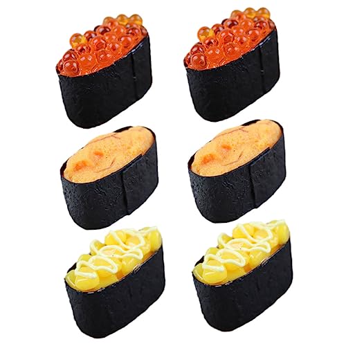 QUMIIRITY 6 Stück Künstliches Sushi Teiliges mit Realistischen Onigiri Modellen für Deko Display und Kreative Anwendungen Hochwertige Nachbildung für Essen und Fotografie QUMIIRITY 6 Stück Künstliches Sushi Teiliges mit Realistischen Onigiri Modellen für Deko Display und Kreative Anwendungen Hochwertige Nachbildung für Essen und Fotografie von QUMIIRITY