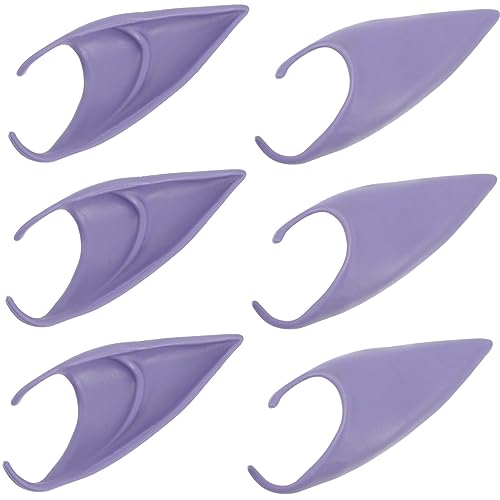 QUMIIRITY 6 Stück Ohren Ohr Für Halloween Weihnachtskostüm Zubehör Halloween-Cosplay-Ohr Feenohr Aus Silikon Cosplay Party Fee Ohr Requisiten Für Weihnachtskostüme Violet Kieselgel QUMIIRITY 6 Stück Ohren Ohr Für Halloween Weihnachtskostüm Zubehör Halloween-Cosplay-Ohr Feenohr Aus Silikon Cosplay Party Fee Ohr Requisiten Für Weihnachtskostüme Violet Kieselgel von QUMIIRITY