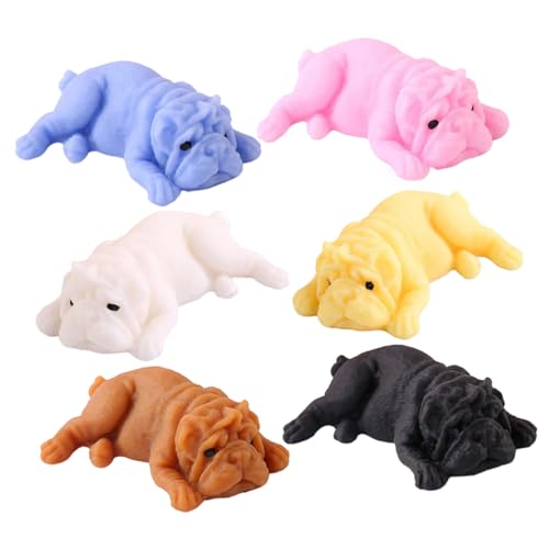 QUMIIRITY 6 Stück Pinch Music Toy Squeeze Dog Toy Fidget Toy Dog Shaped Stress Toy Squeeze Toy Für Kid Squeeze Toy Party Sensory Toy Party Relaxing Playthings von QUMIIRITY