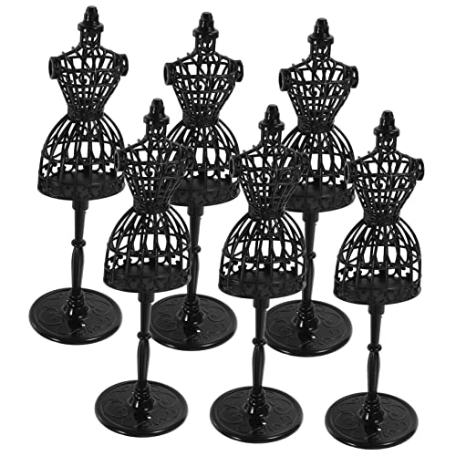 QUMIIRITY 6 Stück Puppenaufhänger Wiedergeborenes Puppenzubehör Zusätzliche Minipuppen Puppenwagen Puppenkleidung Zubehör Für Babypuppen Puppenhaus Miniaturen Zubehör Black Plastik von QUMIIRITY