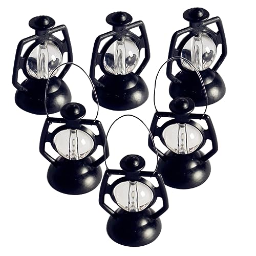 QUMIIRITY 6 Stück Puppenhaus Miniaturszene Wohnkultur Laterne Vintage Kleines Petroleumlicht Schmücken Petroleumlampe Form Miniatur Petroleumlampe Ornament Kinderspielzeug von QUMIIRITY