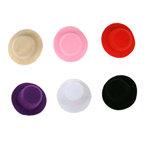 QUMIIRITY 6 Stück Teiliges Mini Plüsch Zauberer Hüte für Puppen Weiche Miniatur Hutmodelle Dekorative Puppenhaus Accessoires Langlebige Formstabile Stoffhüte für DIY und Zufällige Farbe von QUMIIRITY