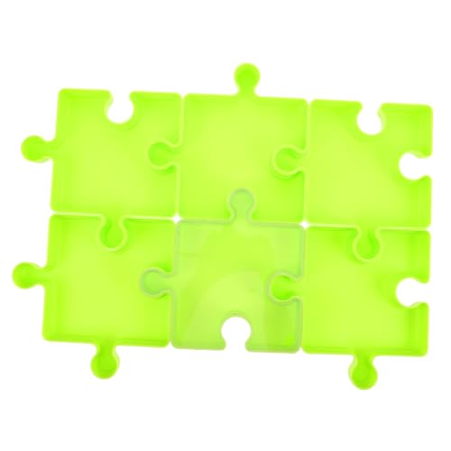 QUMIIRITY 6 Stück Teiliges Puzzle Aufbewahrungsbox mit Staubschutzdeckel Große Kapazität Stapelbare Sortierplatten für Kinderpuzzles Spielzeugorganisation für Zuhause Schule und Reisen von QUMIIRITY