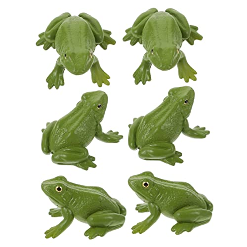 QUMIIRITY 6 Stück Tiermodell- plastikenten plasure Tiermodelle Tierfiguren für Fans caakg tierisches Frösche für Frösche Modell Froschfiguren für von QUMIIRITY