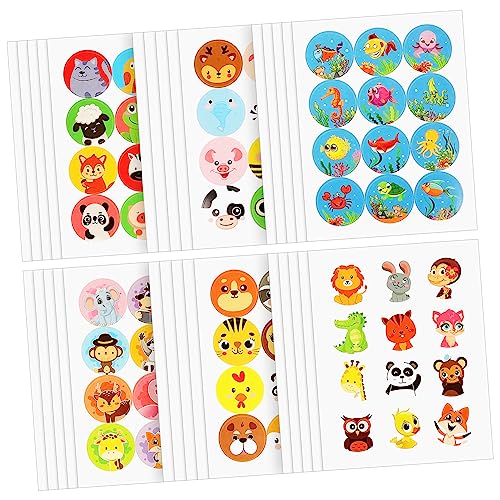 QUMIIRITY 60 Blatt Tierische Belohnungsaufkleber für Selbstklebende Cartoon Tier Sticker für Bastelarbeiten Umschläge und Boxen für Lehrer zur Motivation QUMIIRITY 60 Blatt Tierische Belohnungsaufkleber für Selbstklebende Cartoon Tier Sticker für Bastelarbeiten Umschläge und Boxen für Lehrer zur Motivation von QUMIIRITY