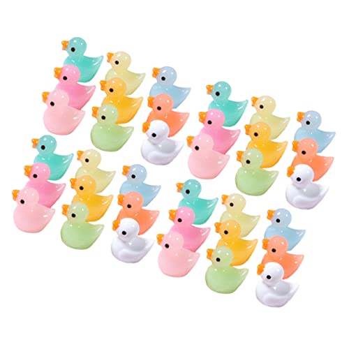 QUMIIRITY 60 Stck. leuchtende Entenverzierung Mini-Frösche ducken Miniatur Frosch winzig cutermesserser heusgen wohnungsdeko The Present Edith Eger Mini-Enten Masse kleine Tierfiguren Harz von QUMIIRITY