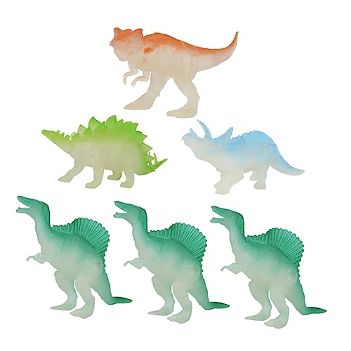 QUMIIRITY 6Stücke Mini Dinosaurier Modelle Nachtleuchtende Simulation Dinosaurier Spielzeuge Kinderspielzeug Für Zufällige Designs Dinosaurier Figuren Für Spiel Und Spaß von QUMIIRITY