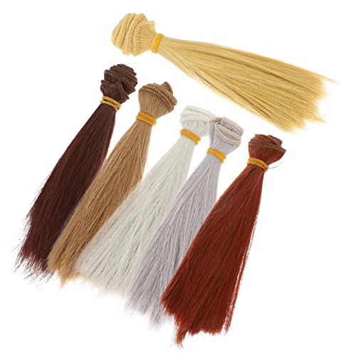 QUMIIRITY 6pcs Fashion Puppenperücke Gerade Haarperücke Für Reparaturdienmodellfigur QUMIIRITY 6pcs Fashion Puppenperücke Gerade Haarperücke Für Reparaturdienmodellfigur von QUMIIRITY
