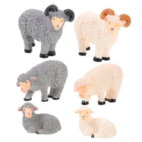 QUMIIRITY 6st Mini-Schafe Schaffigur Für Nutztiere Schafstatue Ziege Tierspielzeug Figuren Wohnkultur Bauernhof Ziegenspielzeug Miniatur Mini-tierfiguren Harz QUMIIRITY 6st Mini-Schafe Schaffigur Für Nutztiere Schafstatue Ziege Tierspielzeug Figuren Wohnkultur Bauernhof Ziegenspielzeug Miniatur Mini-tierfiguren Harz von QUMIIRITY