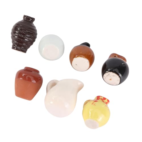 QUMIIRITY 7Stücke Teiliges Mini Vasen Keramische Tischdeko Für Mikro Landschaften Zufällige Farben Dekoration Für Puppenhäuser Und Wohnaccessoires von QUMIIRITY