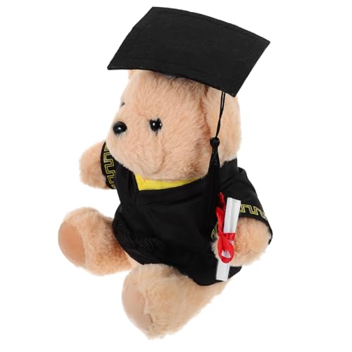 QUMIIRITY Abschlussbär Süßer Plüsch mit Doktorhut für Graduation Feiern für Absolventen Flauschiges Kuscheltier für Unvergessliche von QUMIIRITY