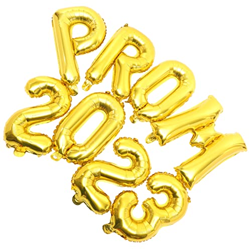 QUMIIRITY Aluminium Folienballons Gold Party Deko Luftballons mit Abschluss Motiven Robust und Vielseitig für Schulabschluss Prom und Festliche Feiergestaltung von QUMIIRITY