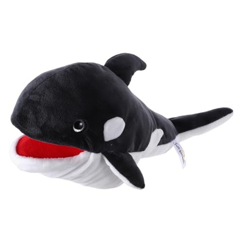 QUMIIRITY Animal Toys Tier zabawki stymulujące rozwój Tierspielzeug Fantasiespielzeug Handpuppe zum Geschichtenerzählen kleine Handpuppe Entzückende Wal-Handpuppe Puppen Plüsch von QUMIIRITY