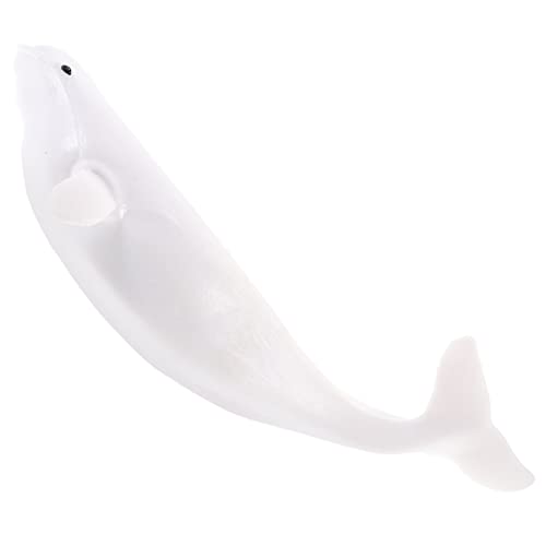 QUMIIRITY Beluga Modell Simulation Tierfiguren Wal Skulptur Wal Figuren Simulation Wal Dekoration Simulation Wal Figur Meerestierfiguren Kunststoff Weiß von QUMIIRITY