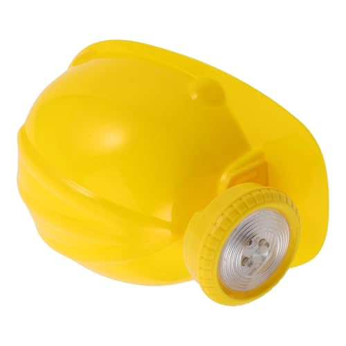 QUMIIRITY Bergmannmütze Rollenspielmütze Mädchenmütze Konstruktionsspielzeug Babymütze Bauhelm Mit Licht Cosplay Sicherheitsmütze Kind Bauhelm Bauarbeiter Kostüm Neonmütze Kunststoff Gelb von QUMIIRITY