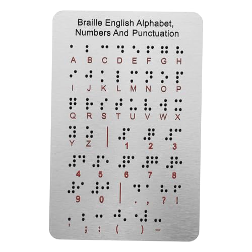 QUMIIRITY Anfängerfreundliche Braille-lerntafel Aus Edelstahl Mit Erhabenen Punkten QUMIIRITY Anfängerfreundliche Braille-lerntafel Aus Edelstahl Mit Erhabenen Punkten von QUMIIRITY