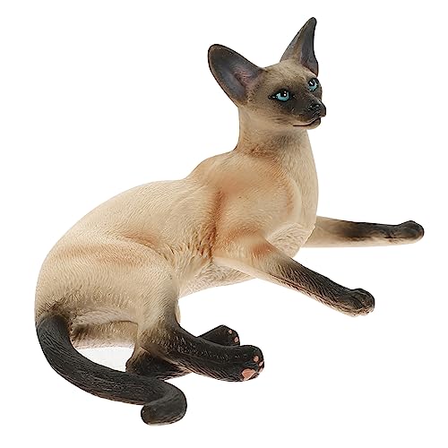 QUMIIRITY Desktop-Dekoration Desktop-katzenverzierung Gefälschtes Katzenmodell Lebensechte Katzenfigur Desktop-katzendekor Künstliche Katzenfigur Als Ornament Kleines Katzenmodell Plastik von QUMIIRITY