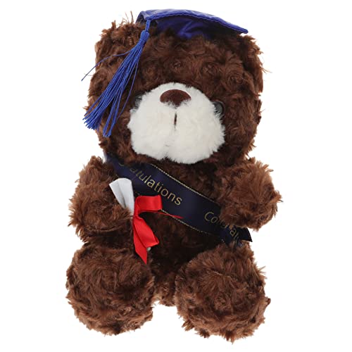 QUMIIRITY Dr. Bärenpuppe Abschlussdekoration Mini Weiches Andenken Gans -andenkengeschenke Abschluss-stofftier Kuscheltiere Babygeschenk Plüsch Brown von QUMIIRITY