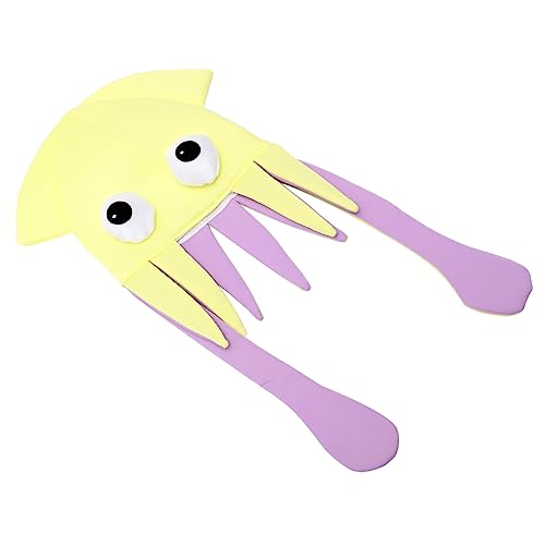 QUMIIRITY Cosplay Octopus Hut Für Kinder Party Cartoon Hut Gelb Tentakeln Bühne Leistung Zubehör von QUMIIRITY