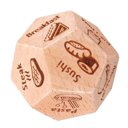 QUMIIRITY Essenswürfel aus Holz Food Decision dice Kleine Lebensmittelentscheidungswürfel Holzwürfel-Requisite Essensentscheidungswürfel -Stütze hölzern Light Brown QUMIIRITY Essenswürfel aus Holz Food Decision dice Kleine Lebensmittelentscheidungswürfel Holzwürfel-Requisite Essensentscheidungswürfel -Stütze hölzern Light Brown von QUMIIRITY
