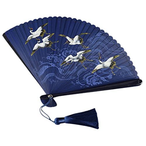 QUMIIRITY Chinesischer Faltfächer Mit -druck Klassischer Fächer Retro-handfächer Faltbar Und Tragbar Für Party Tanz Und Dekoration QUMIIRITY Chinesischer Faltfächer Mit -druck Klassischer Fächer Retro-handfächer Faltbar Und Tragbar Für Party Tanz Und Dekoration von QUMIIRITY