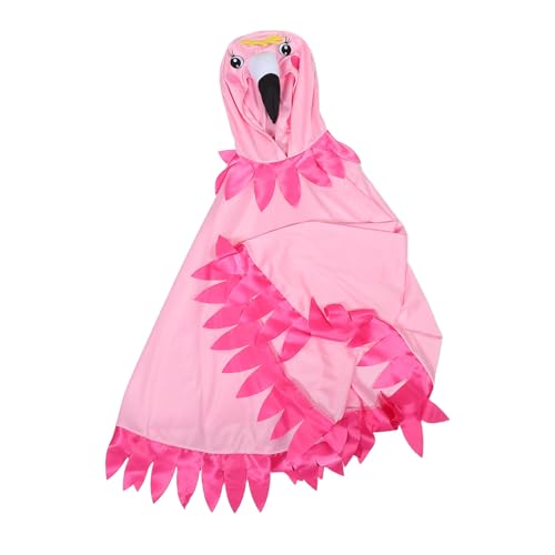 QUMIIRITY Flamingo Mit Kapuze Mit Kapuze Mit Kapuze Fun Flamingo Cosplay -kostüm Für Kinder Und Erwachsene, Ideal Für Halloween, Weihnachten Und Partykleid von QUMIIRITY