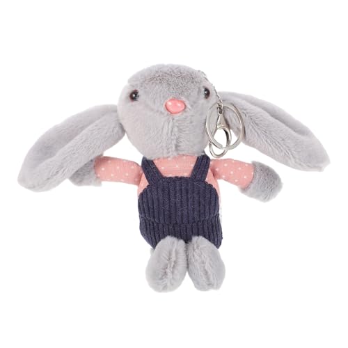 QUMIIRITY Gefüllte Tierschlüsselkette Süßer Schlüsselbund Plüsch Kaninchen Keychain Hasenschlüsselkette Flauschiger Schlüsselbund Handtasche Anhänger Plüschpuppe Schlüsselbund von QUMIIRITY
