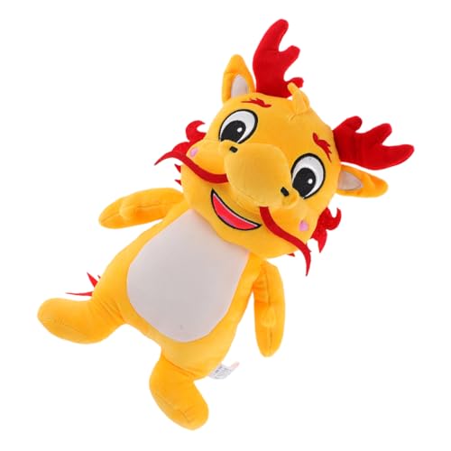 QUMIIRITY Luxuriöse Ausgestopfte Drachenpuppe 50 cm Gelb Neujahrsdeko Für Zuhause Und Die Schule von QUMIIRITY
