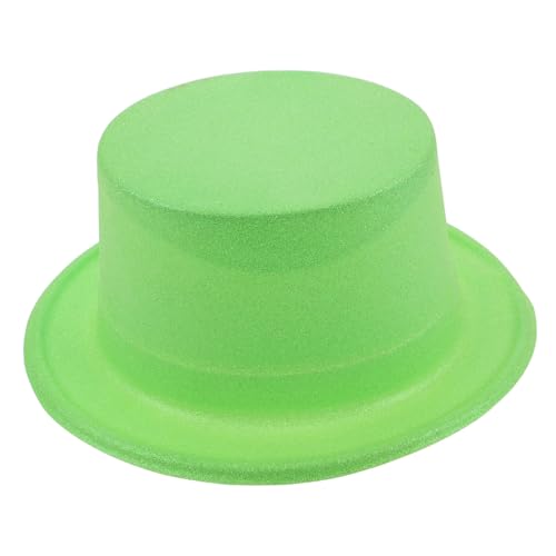 QUMIIRITY Glitzerhut Kostümhut Irischer Stein Dekorativer Hut Hut Zylinder Hut St. Patricks Day Zylinder St. Patrick's Day Irish Hut St. Patricks Mütze Mini-zylinder Green Glitzerpulver von QUMIIRITY