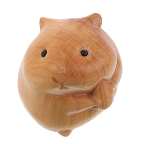 QUMIIRITY Niedliche Hamsterfigur Ornament Geschnitzte Tierstatue Aus Holz Für Sammler QUMIIRITY Niedliche Hamsterfigur Ornament Geschnitzte Tierstatue Aus Holz Für Sammler von QUMIIRITY