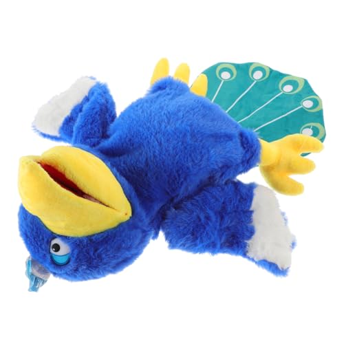 QUMIIRITY Handpuppe Pfau Interaktives Puppen Lernspielzeug Rollenspiel Handpuppe Leistungsqualitäten Handpuppe Cartoon-Handpuppe Puppe PP Baumwolle von QUMIIRITY