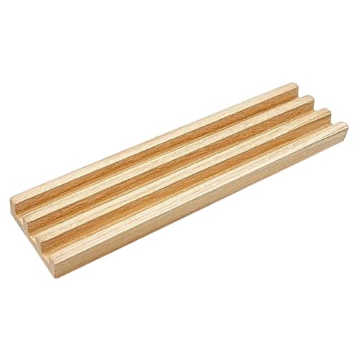 QUMIIRITY Holz Domino Rack mit Rutschfestem Design Stabiler Domino Halter für Tischspiele und Alphabetkarten aus Natürlichem Holz Gefertigt von QUMIIRITY