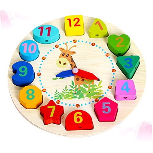 QUMIIRITY Holzperlen Uhr Sortierspielzeug Lernuhr für Kleinkinder Uhr aus Hochwertigem Holz Fördert Formen Farben und Zahlenverständnis für Jungen QUMIIRITY Holzperlen Uhr Sortierspielzeug Lernuhr für Kleinkinder Uhr aus Hochwertigem Holz Fördert Formen Farben und Zahlenverständnis für Jungen von QUMIIRITY