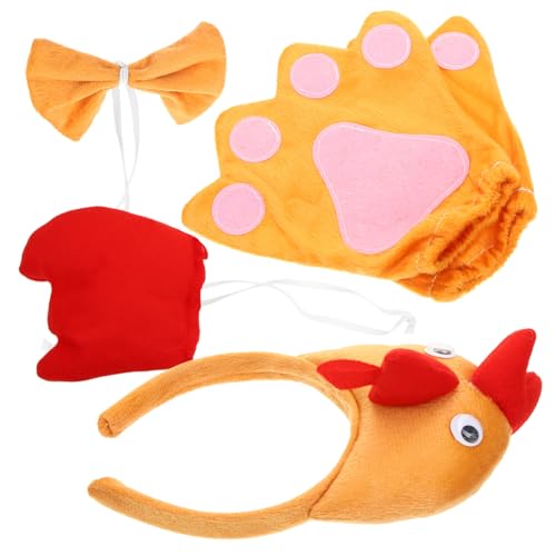 QUMIIRITY Hühnerkostüm Set mit Stirnband und Handschuhen Lustiges Ostern Küken Cosplay für Jungen und Mädchen Komplettes Tierkostüm für Fasching Schulaufführungen und Partyspaß QUMIIRITY Hühnerkostüm Set mit Stirnband und Handschuhen Lustiges Ostern Küken Cosplay für Jungen und Mädchen Komplettes Tierkostüm für Fasching Schulaufführungen und Partyspaß von QUMIIRITY