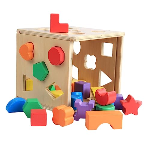 QUMIIRITY Intelligenzspielzeug – Spielzeug Für Kinder Lernspielzeug Für Vorschulkinder Passende Holzklötze Form-Matching-Spielzeug von QUMIIRITY