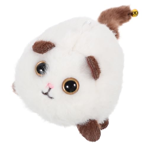 QUMIIRITY Kätzchenspielzeug Kitten plüschkatze Katzen katzengeschenke spielzeuge katzenspielzeug kleines Kuscheltier ausgestopftes Tierspielzeug PP Baumwolle Weiß von QUMIIRITY