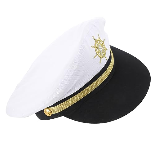 QUMIIRITY Kapitänsmütze für Erwachsene Matrosenmütze aus Atmungsaktiver Cosplay Hut für Kostümpartys und Bühnenaufführungen und Leicht für Events von QUMIIRITY