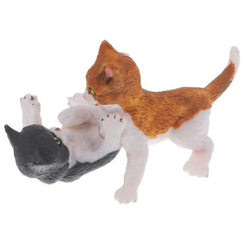 QUMIIRITY Kleine Katzenfigur Dekoration Niedliche Miniaturspielzeug Katze für Garten und Balkon Geschenkidee für Katzenliebhaber Akribisch Verarbeitet von QUMIIRITY