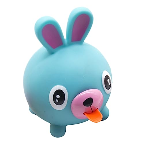 QUMIIRITY Kreatives Stressabbau Lustige Tierpuppe mit Quietscher Dekompressionsspielzeug für Robustes Material für Laune Blauer Hase von QUMIIRITY
