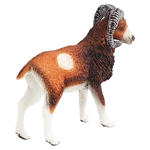 QUMIIRITY Künstliche Ziege Ziegenfigur Dekorationen Tierornament Mufflon Modelle Für Wildtiere Tierhandwerk Kleine Mufflon Statue Mufflon Figuren Mufflon Kunstharz von QUMIIRITY