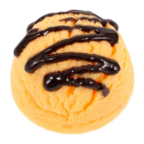 QUMIIRITY Künstliches Eiscreme Modell PVC Realistische Fake Ice Favors Dekorative Faux Ice Balls für Schaufenster Partydekoration und Fotorequisiten Kleine Mango von QUMIIRITY