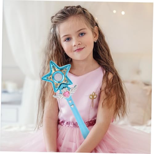 QUMIIRITY LED Musik Zauberstab für Licht und Musik Interaktives für Mädchen Glitzernder Stern und Mondstab Sicheres Kunststoffmaterial als Party Mitgebsel und Geburtstagsgeschenk von QUMIIRITY